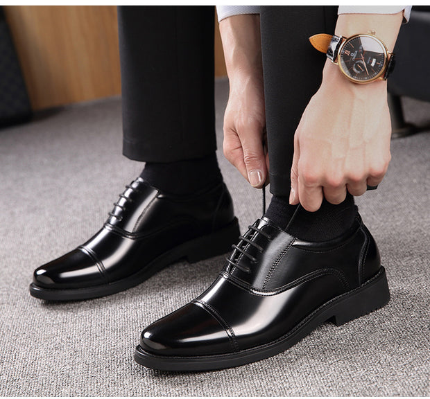 Genuine Leather Three-joint Men's Business Casual Formal Wear Leather Shoes