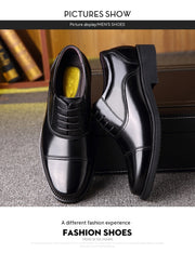 Genuine Leather Three-joint Men's Business Casual Formal Wear Leather Shoes