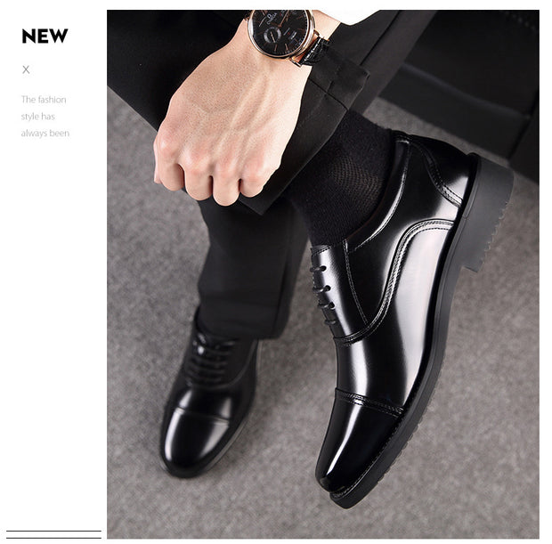 Genuine Leather Three-joint Men's Business Casual Formal Wear Leather Shoes