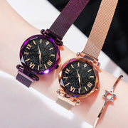 Reloj Mujer Luxury Starry Sky Women Watches Magnetic Mesh Belt Band Watch Women's Fashion Dress Wristwatch Zegarek Damski