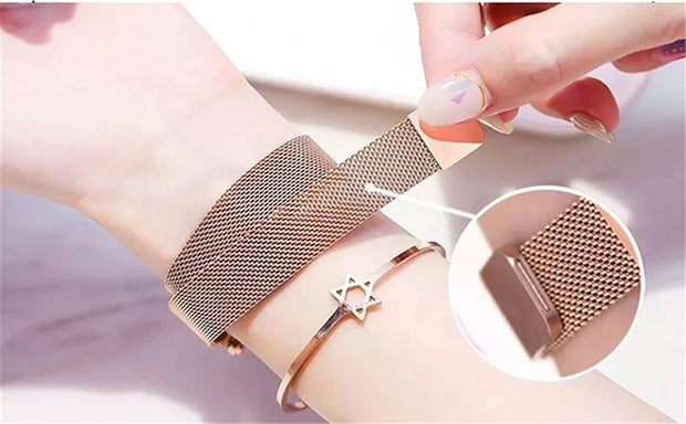 Reloj Mujer Luxury Starry Sky Women Watches Magnetic Mesh Belt Band Watch Women's Fashion Dress Wristwatch Zegarek Damski