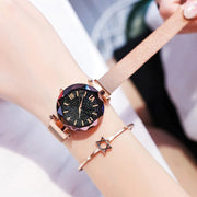 Reloj Mujer Luxury Starry Sky Women Watches Magnetic Mesh Belt Band Watch Women's Fashion Dress Wristwatch Zegarek Damski