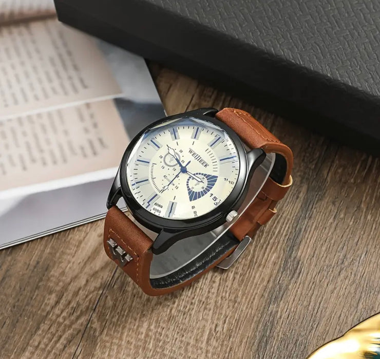 4pcs/set, Fashion Creative Men's Business Quartz Watch Set