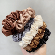 3/5/6Pcs Elegant Ponytail Holder Rubber Band Elastic Hairband Hair Accessories Silk Satin Scrunchies Women Solid Color Hair Rope