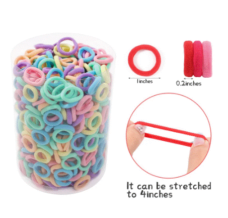 20/50/100PCS Colorful Basic Nylon Ealstic Hair Ties for Girls Ponytail Hold Scrunchie Rubber Band Kids Basic Hair Accessories