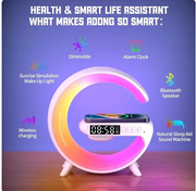 Multifunction Wireless Charger Pad Stand Speaker TF RGB Night Light 15W Fast Charging Station for iPhone Samsung Xiaomi Huawei