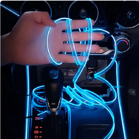 Hot Sale 1M/2M/3M/5M Car Interior Lighting LED Strip Decoration Garland Wire Rope Tube Line flexible Neon Light USB Cigar Drive