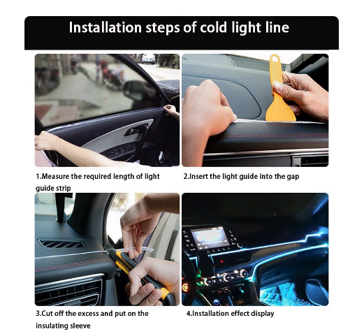 Hot Sale 1M/2M/3M/5M Car Interior Lighting LED Strip Decoration Garland Wire Rope Tube Line flexible Neon Light USB Cigar Drive