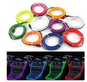 Hot Sale 1M/2M/3M/5M Car Interior Lighting LED Strip Decoration Garland Wire Rope Tube Line flexible Neon Light USB Cigar Drive