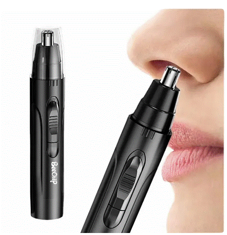 Black Electric Nose Hair Trimmer For Men And Women Available With Low Noise High Torque High Speed Motor Washable Nasal Hair