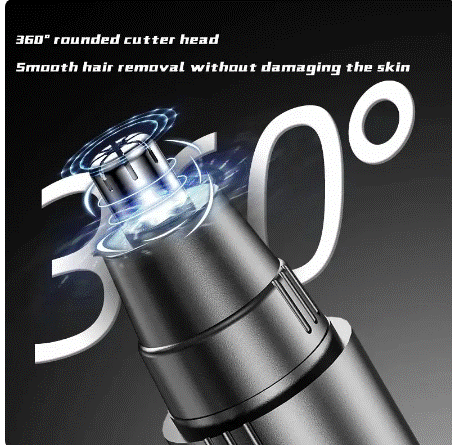 Black Electric Nose Hair Trimmer For Men And Women Available With Low Noise High Torque High Speed Motor Washable Nasal Hair