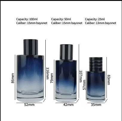 Classics Empty Cologne Bottles Blue Gradient Luxury Refillable Perfume Bottle