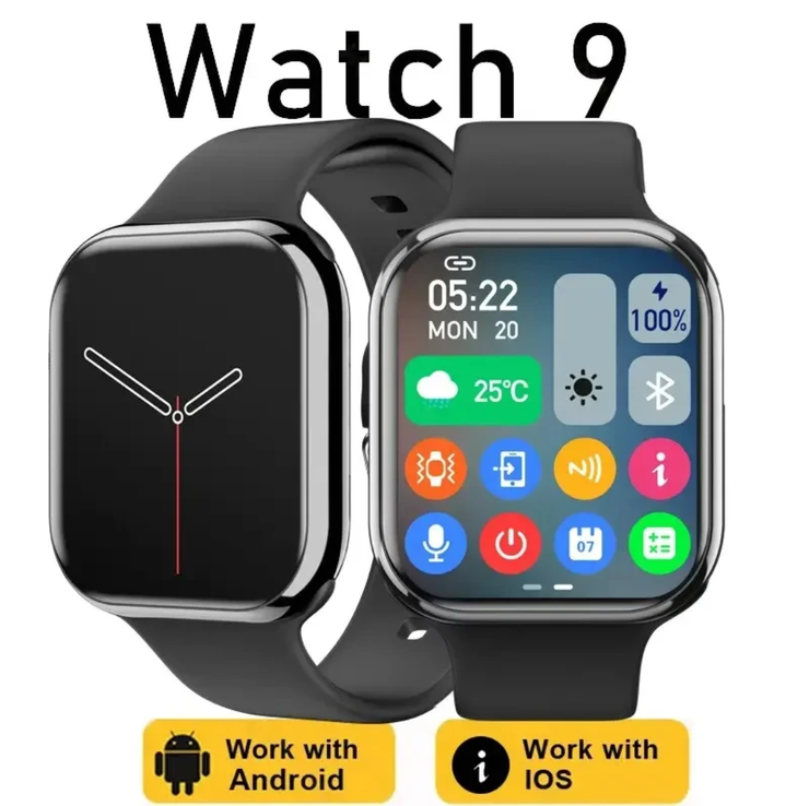 NEW Smart Watch 9 NFC BT Call Heart Rate Sport Fitness Waterproof Amoled Screen Wireless Charging 450Mah Men Women For IWO Watch