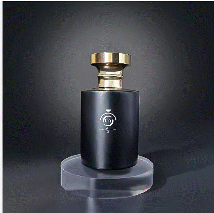 Rts Empty Glass Perfume Bottle Custom Black Fragrance Bottle With Screw Top