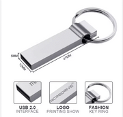 Waterproof Metal Key Ring U Disk New arrival USB Flash Drive 16GB 32GB 64GB 128GB Memory Stick USB Stick Pen Drive