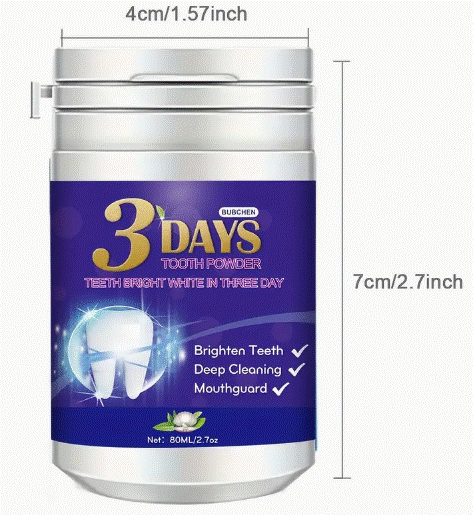 1pc Teeth Whitening Powder, Teeth Polishing Tooth Deep Cleaning Powder, Tea, Coffee, Wine & Smoking Stain Remover, Plaque Cleaning, Breath Freshener, Tooth Cleaning Powder For Daily Life