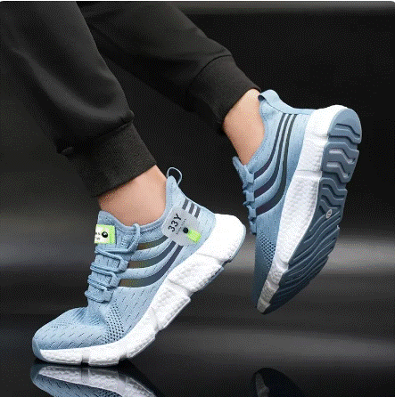 Men Casual Sport Shoes Breathable Lightweight Sneakers Outdoor Mesh Black Running Shoes Athletic Jogging Tenis Walking Shoes