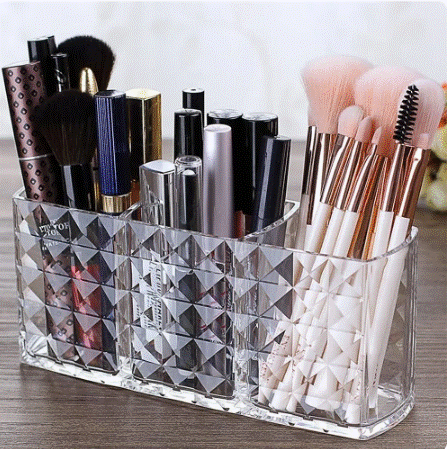 1PC Clear Acrylic Makeup Brush Holder Desk Cosmetic Organiser Lipstick Brush Storage Lipstick Brush Storage Holder