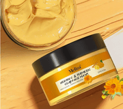 Vitamin C & Turmeric Deep Cleansing Mask - Exfoliates, Brightens, and Nourishes All Skin Types, Hypoallergenic, Orange Scent