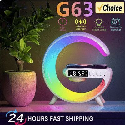 Multifunction Wireless Charger Pad Stand Speaker TF RGB Night Light 15W Fast Charging Station for iPhone Samsung Xiaomi Huawei